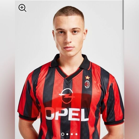 adidas Score Draw AC Milan '96 Home Retro Shirt Red/Black M NWT IN PKG - Picture 1 of 9